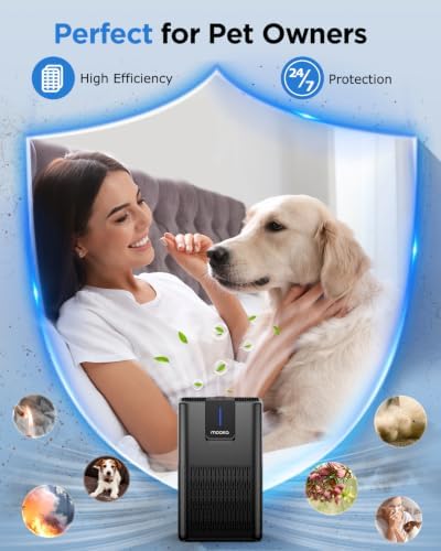 MOOKA Air Purifiers for Home Large Room 1250 Ft², H13 HEPA Filter Black M05 - Image 6