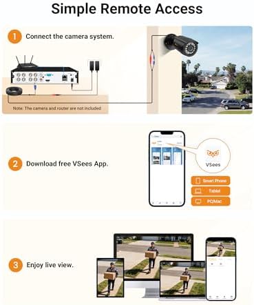 Anlapus H.265+ 8CH 1080P 2TB Outdoor Surveillance Camera Kit 2MP with DVR Recorder 1080P, Night Vision 20M Instant Alert & Free APP Remote Access - Image 4