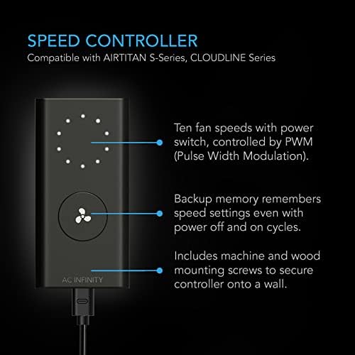 AC Infinity AIRTITAN S7, Ventilation Fan 12" with Speed Controller - Image 3