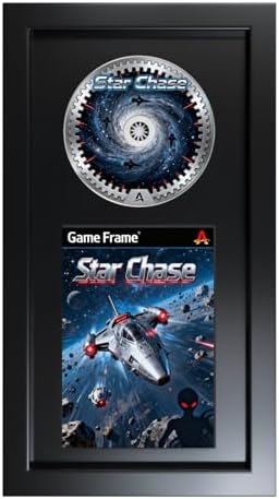 Video Game Display Frame Compatible with PS2 Case and Disc, Solid Wood Box by Unknown