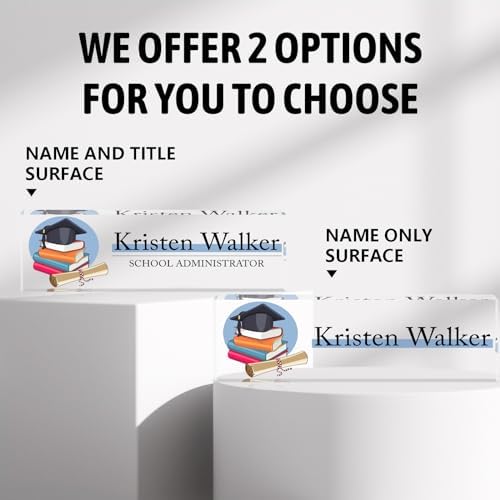Name Plate for Desk-Personalized Name Plates for Desk-Name Plate Personalized for Office-Gifts for Teacher Boss Employee Appreciation Office Desk Decor (teacher5) - Image 3