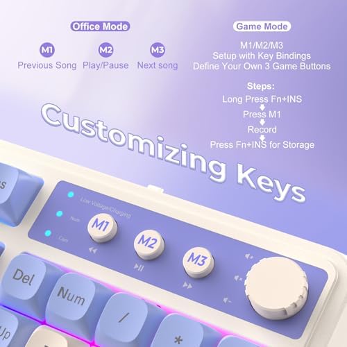 AULA S99 Wireless Keyboard,Bluetooth Computer Gaming Keyboards - Image 4