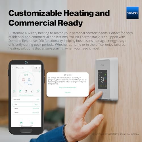 YoLink Thermostat 2, Smart Heat Pump Thermostat, YS4004 - Image 4