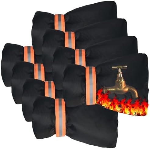 Outdoor Winter Faucet Hose Bib Wall Taps Covers, Black, 8pcs by KELEFET