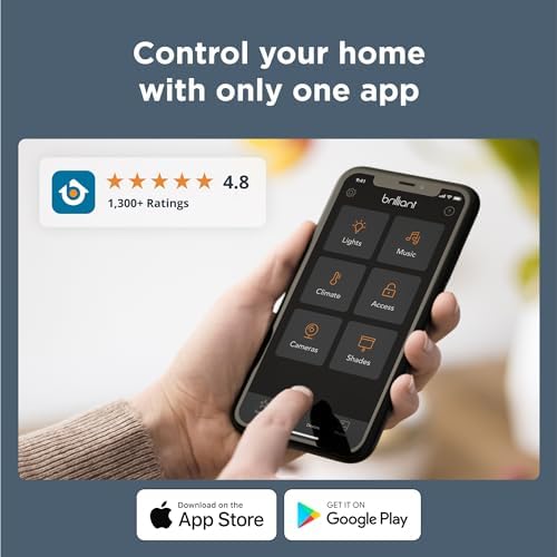 Brilliant Smart Home Control (2-Switch Panel) — Alexa Built-In & Compatible with Ring, Sonos, Hue, Google Nest, Wemo, SmartThings, Apple HomeKit — In-Wall Touchscreen Control for Lights, Music, & More - Image 4