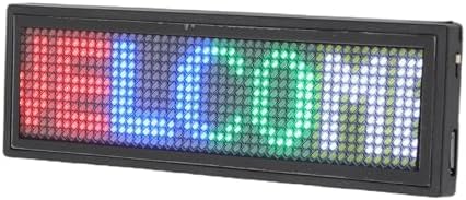 AUNMAS Programmable LED Name Badge Customizable LED Name Tag APP Control Plate with 12x48 Pixels Music Sync for Restaurants Stores Hotels Exhibitions - Image 5