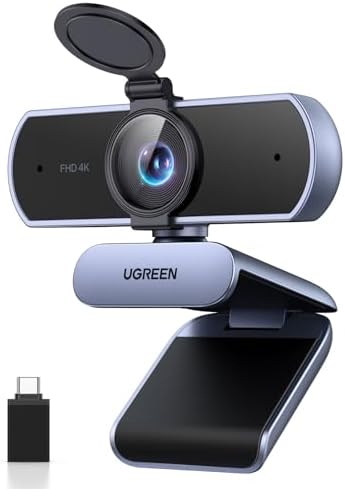 UGREEN 4K@30fps Webcam for PC Ultra HD Web Camera with Noise-canceling Mics by UGREEN