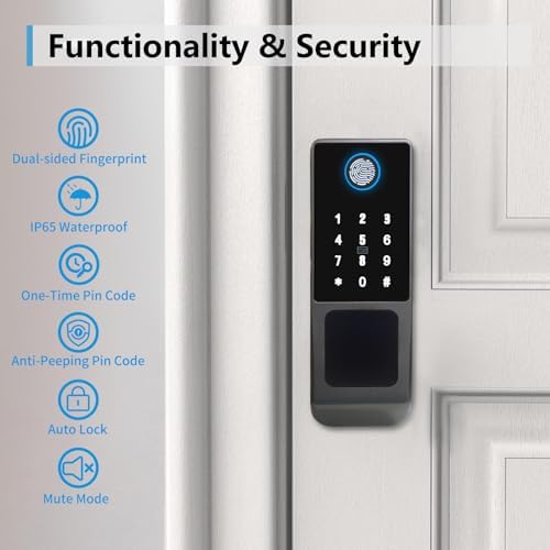 EIYSIE WiFi Smart Gate Lock, Dual Side Fingerprint Lock, IP65 & App Control - Image 5