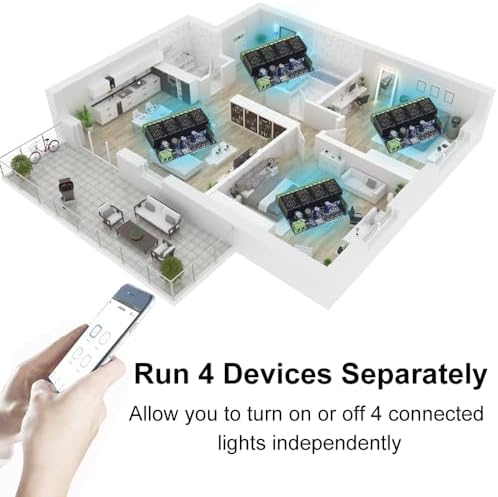 Ewelink WiFi Wireless Smart Relay Module USB 5v 4 Channel Inching Self-Lock Latched Dry Contact Remote Switch for Access Control, Garage Door,Home Automation, Compatible with Alexa Google Home - Image 3