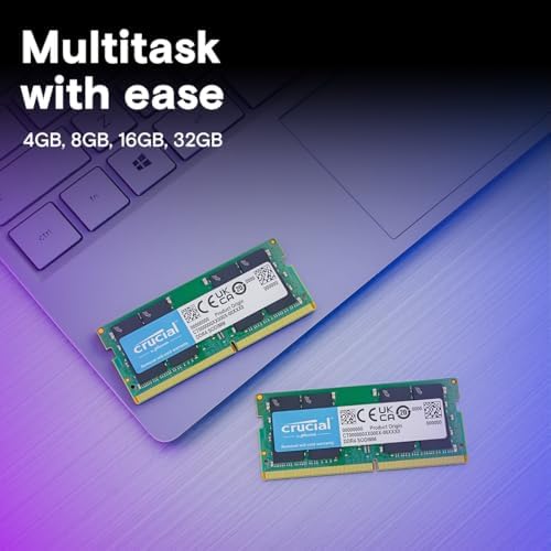 Crucial 64GB DDR4 RAM Kit (2x32GB), 3200MHz (PC4-25600) CL22 Laptop Memory, SODIMM 260-Pin, Downclockable to 2933/2666MHz, Compatible with 13th Gen Intel Core and AMD Ryzen 7000 - CT2K32G4SFD832A - Image 4