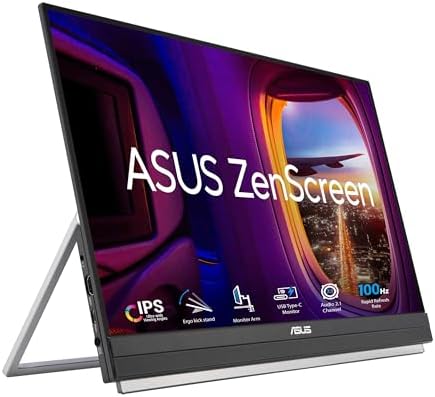 ASUS ZenScreen MB229CF 22 Inch 1080p 100Hz, USB-C Portable Monitor by Unknown
