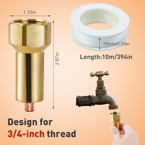 3 Pcs Outdoor Faucet Freeze Protector, Brass Spigot Covers with Tape - Image 2