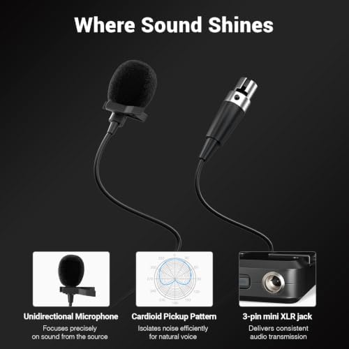 Phenyx Pro 4-Channel UHF Auto Scan Wireless Microphone System PTU-7000-4B - Image 5