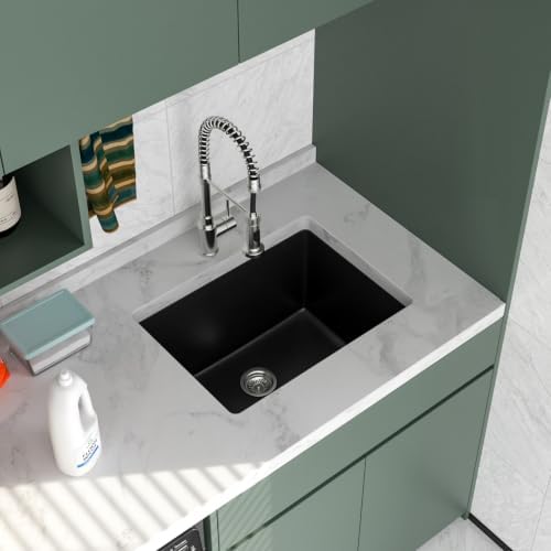 Logmey 24 Inch Black Undermount Laundry Sink - Image 2