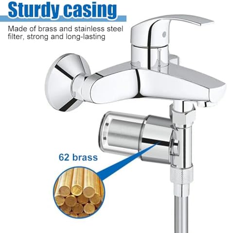 Brass Sediment Filter, Reusable Inline Mesh Strainer Visual Washer Water Filter System for Washing Machine Shower Garden Hose - Image 2