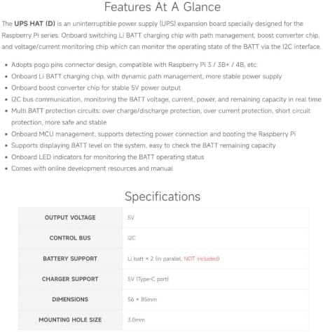 Waveshare UPS HAT (D) for Raspberry Pi, Supports 21700 Li Battery (NOT Included), 5V Uninterruptible Power Supply, Pogo Pins Connector, Supports Charging and Power Output At The Same Time - Image 4