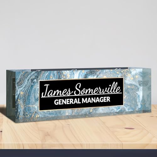Desk Name Plate Personalized, Custom Name Plate for Desk, Acrylic Desktop Accessories, Office Gift & Decor for Women Men, Teacher Nurse Boss Employee Appreciation Gifts by PersonalizedGifts