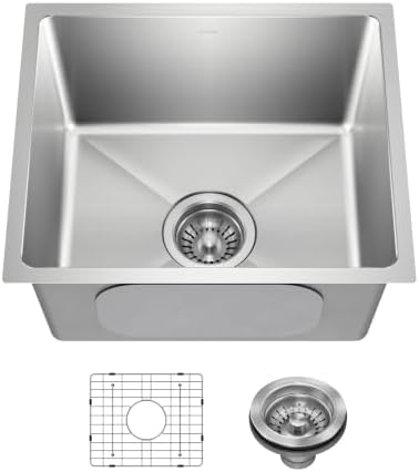 KRAUS Fairlane 17 in Undermount Single Bowl Stainless Steel Kitchen Sink by Unknown