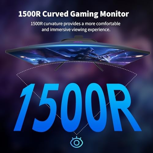 KTC 27 Inch Curved Gaming Monitor, 1440P QHD 144Hz 1500R PC Monitor, H27S5C - Image 5