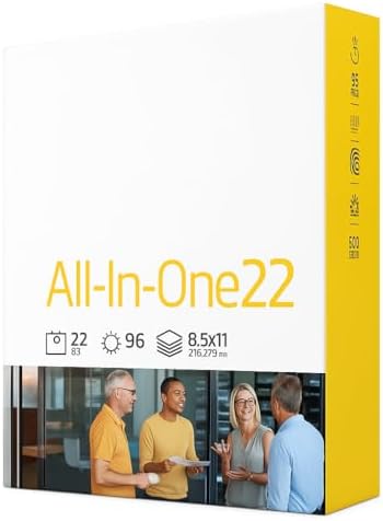Premium All-in-One Copy Paper, 8.5" x 11", 22 lb, 96 Bright, White, Smooth Finish, Designed to Reduce Jams, Multi-Purpose Printer Paper – 500 Sheets by Unknown