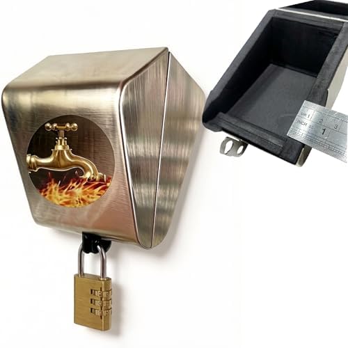 Outdoor Faucet Iock System - Insulated Faucet Iock and Garden Hose Bib Iock Cover,Made of Steel- Prevents Water Theft and Stops Unauthorized Use, Easy to Install Stainless Steel - Image 2