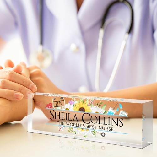Custom Name Plate for Desk, Nurse Employee Appreciation Gifts, Office Decor - Image 3