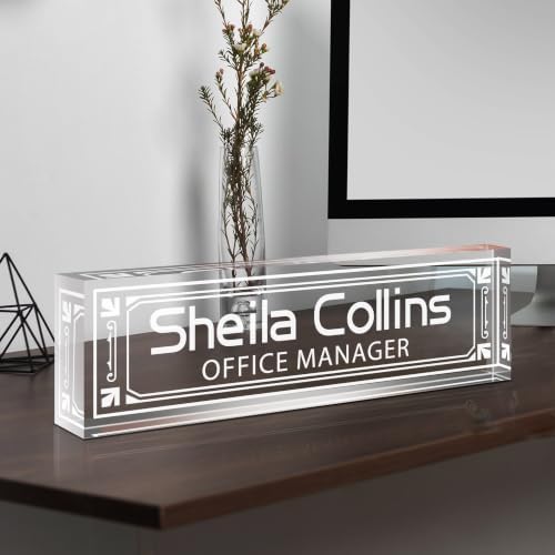 Custom Engraved Name Plate for Desk, Acrylic Desk Name Plate Personalized - Image 5