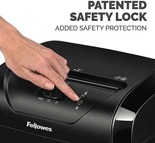 Fellowes Powershred 12 Sheet Cross-Cut Paper Home Office Paper Shredder, 19.50" H x 9.69" W x 13.44" D - Image 3
