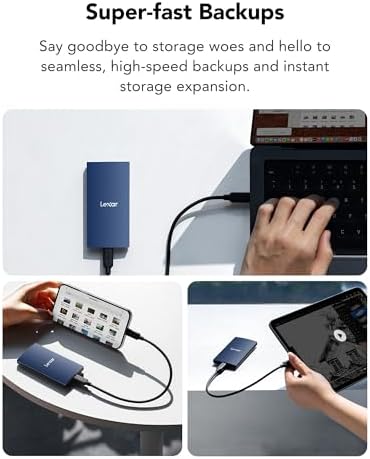 Lexar ES3 1TB Portable SSD Blue, USB 3.2 Gen 2 up to 1050MB/s - Image 5