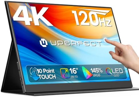 UPERFECT 4K 120Hz Portable Monitor Touchscreen, 16" 600Nits Gaming Monitor by UPERFECT