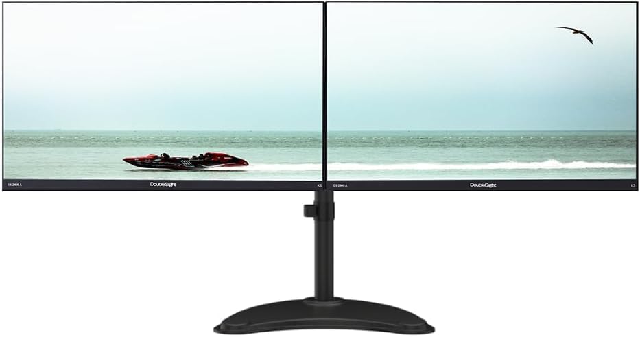 KS Doublesight Displays 2 Full HD 24” Monitors Dual Monitor Stand (1920 x 1080), 75Hz by KS
