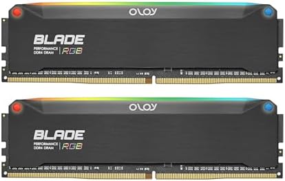OLOy DDR4 RAM 16GB (2x8GB) Black Hairline Blade RGB 3000 MHz CL16 1.35V 288-Pin Desktop Gaming UDIMM (MD4U0830160BRKDA) by OLOy