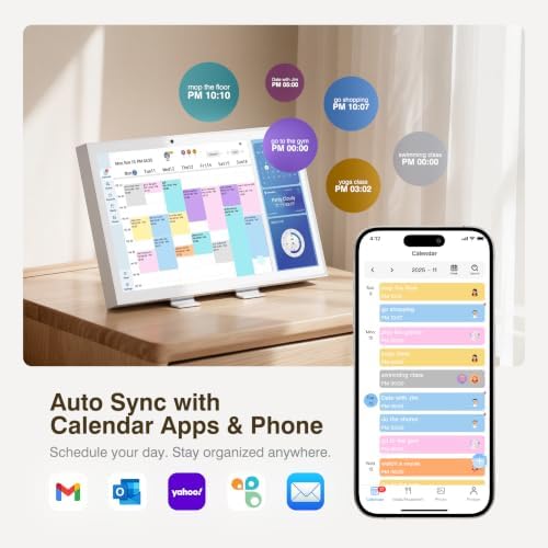 Digital Calendar with Video Calling & Split Screen, No Subscription, 15.6" - Image 4