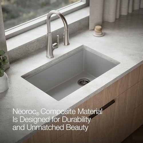 Kohler 33712-PC-CM4 Billings® 29" undermount single-bowl workstation kitchen sink, Matte Grey - Image 4