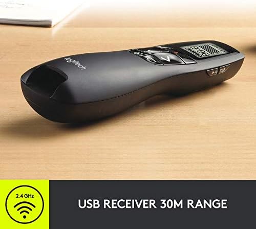 Logitech Wireless Presenter R800 PowerPoint Clicker with Green Laser - Image 4