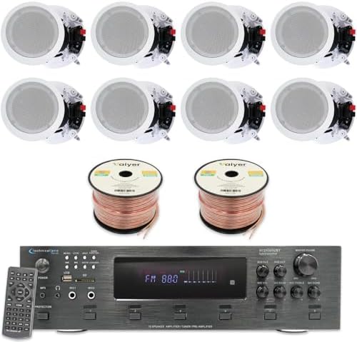 Technical Pro Home Theater System Kit - 6 ch 6000 Watts Bluetooth Amplifier by TechnicalPro