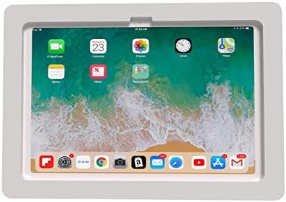 Anti-Theft Acrylic VESA Enclosure for Apple iPad 10 10.9" 2022, iPad 11" 2025 A16 with Free Wall Mount Kit & 90-Degree Angle USB C Charge Cable (White) by TABcare