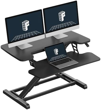 FLEXISPOT 32" Standing Desk Converter, Black by Unknown