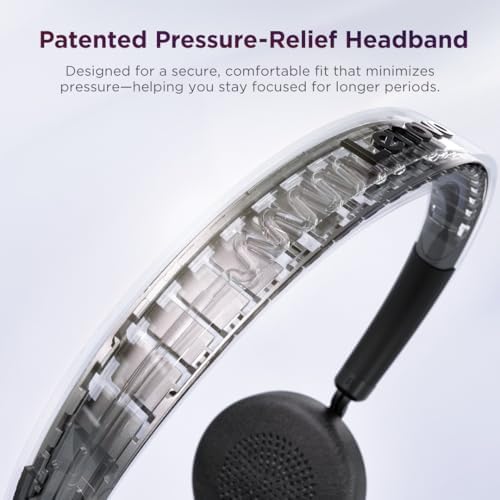Lenovo Wireless VoIP Headset Teams Certified, Noise-Canceling Mic, Bluetooth 5.3 Multipoint, USB-A Receiver, 31-Hour Talk & 60-Hour Playback, Lightweight Over-Ear Design, Replaceable Earcups - Image 6