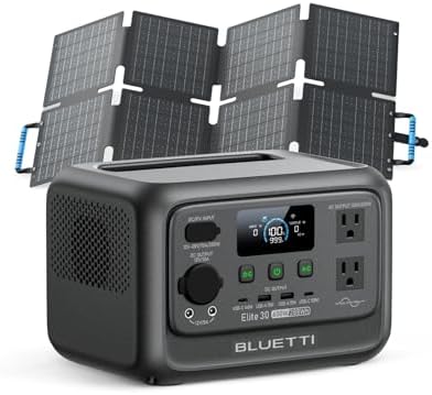 BLUETTI Solar Generator Elite 30 V2 with 60W Solar Panel Included 288Wh by Unknown