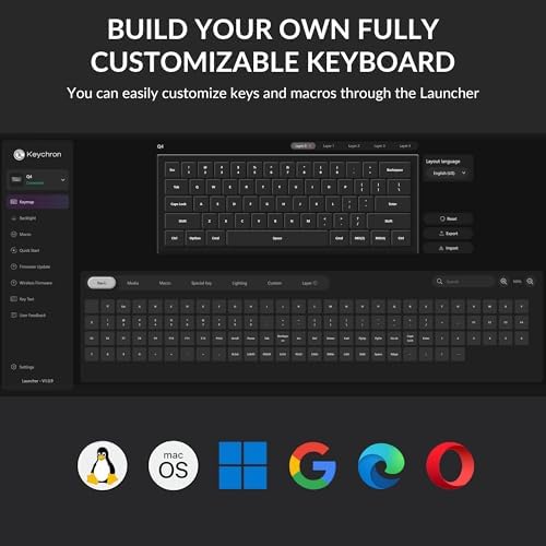 Keychron Q4 Wired Custom Mechanical Keyboard, 60% Layout QMK/VIA Programmable Macro with Hot-swappable Gateron G Pro Brown Switch Double Gasket Compatible with Mac Windows Linux - Grey - Image 5