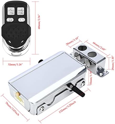 Electronic Deadbolt, Remote Control Anti-Theft Home Security Keyless Smart Hidden Door Lock with 4 Remote Controls - Image 2