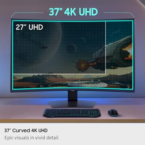 Samsung 37” Odyssey G7 (G75F) Series 4K UHD Curved Gaming Monitor - Image 4