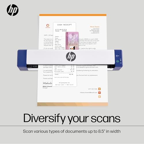 HP PS100W Portable Document Scanner for Laptop, Wi-Fi Direct, 8.5" x 14" - Image 6