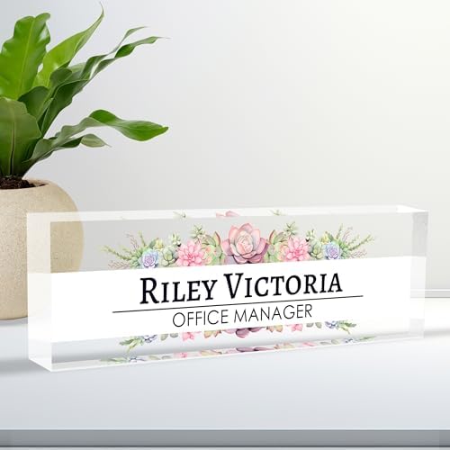 Personalized Acrylic Custom Name Plates for Office Desks by Ueedklaayy