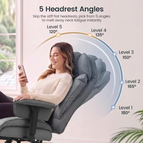 SEDETA Executive Home Office Chairs with Footrest,PU Leather Computer Chair - Image 6