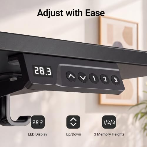 Claiks 40 x 24 Inch Black Electric Standing Desk - Image 6