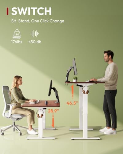 SANODESK 1'' Thick One-Piece 55 x 28'' Height Adjustable Standing Desk - Image 2