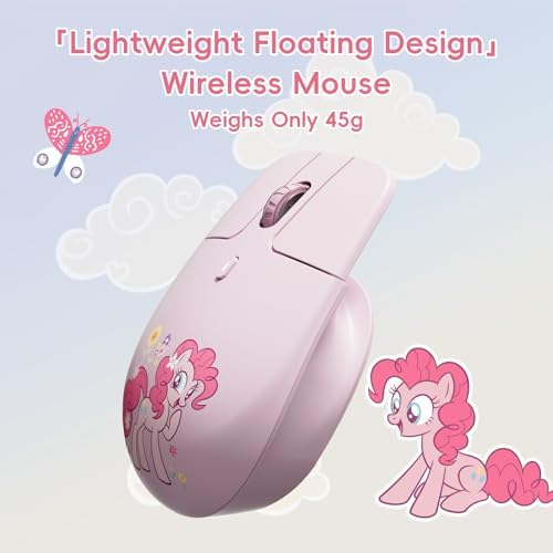 My Little Pony Silent Wireless Mouse - M03 Innovative Floating Button Design, Quiet Clicks, 3 Adjustable DPI (800/1600/3200), Dual-Mode (2.4GHz/Bluetooth), Ergonomic for Mac/Windows (Pink) - Image 5