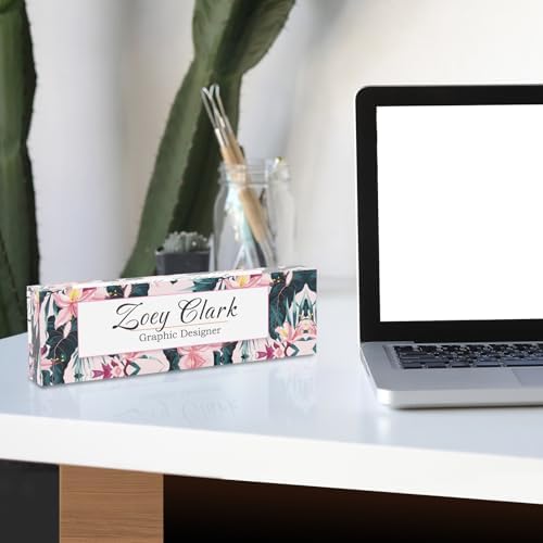 Personalized Acrylic Office Desk Name Plate with Name and Title Printing - Image 2